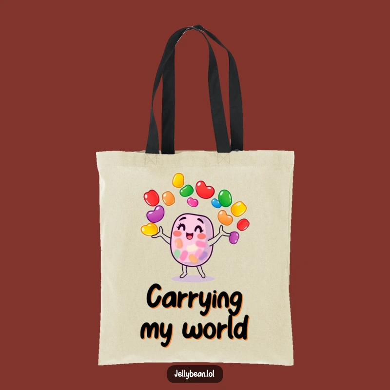 Funny Jelly Bean Juggler Tote Bag: Carry Your Day with Sweet Style