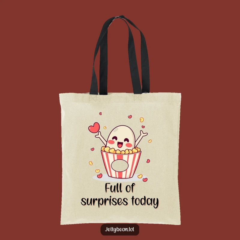 Funny Jelly Bean Popcorn Tote Bag - Your Go-To Snack Carrier