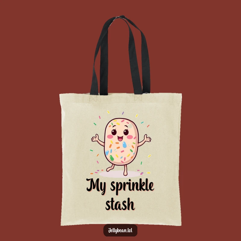 Funny Dancing Jelly Bean Tote Bag: Carry Your Fun with Sprinkle Style