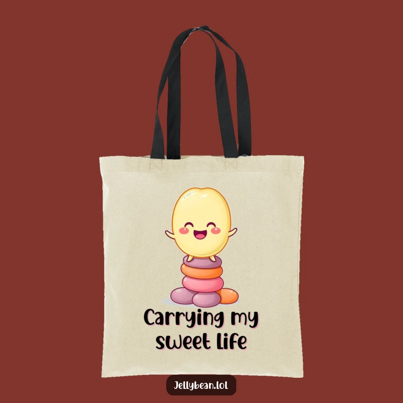 Funny Jelly Bean Candy Balance Tote Bag: Carry Your Laughs Sweetly