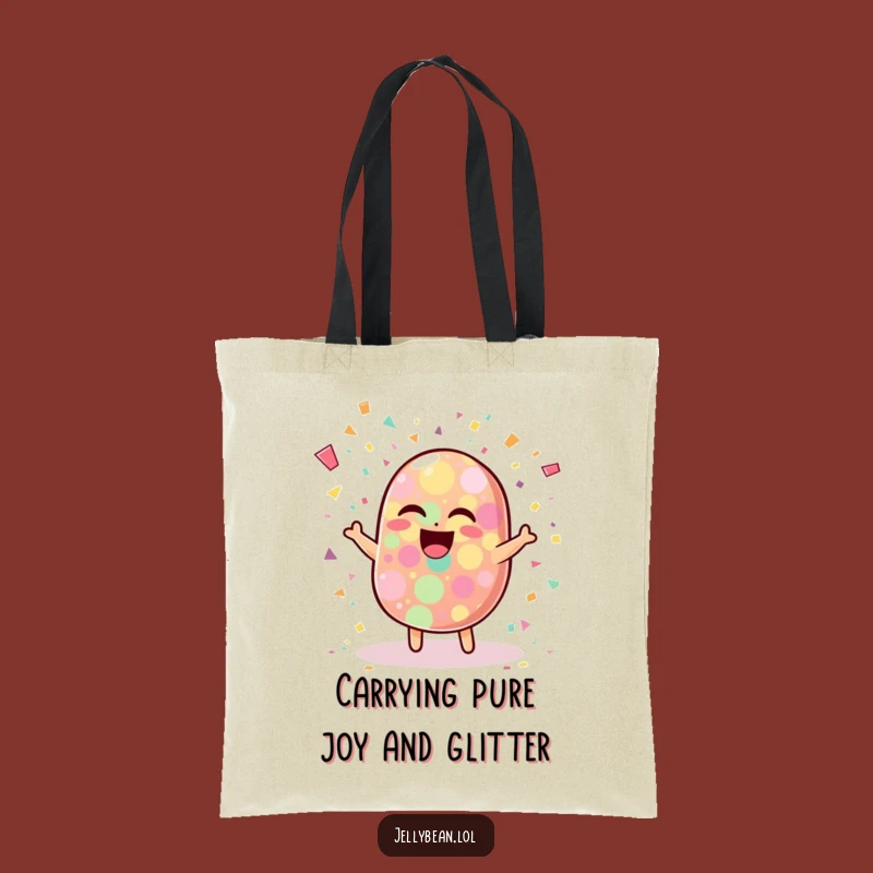 Funny Jelly Bean Confetti Tote Bag - Giggle-Inducing Accessory for Whimsical, Happy People