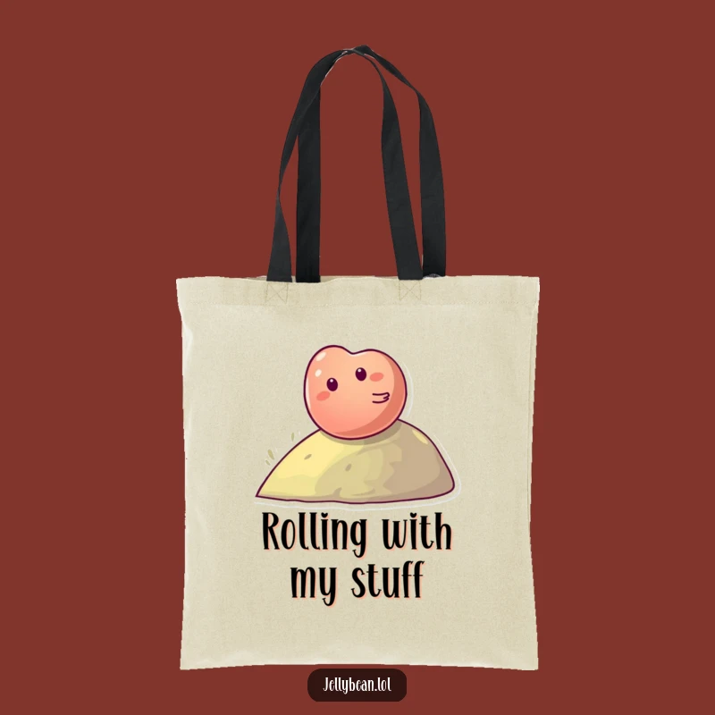 Funny Jelly Bean Hill Tote Bag - Giggling Character Bag, Practical & Funny Gift