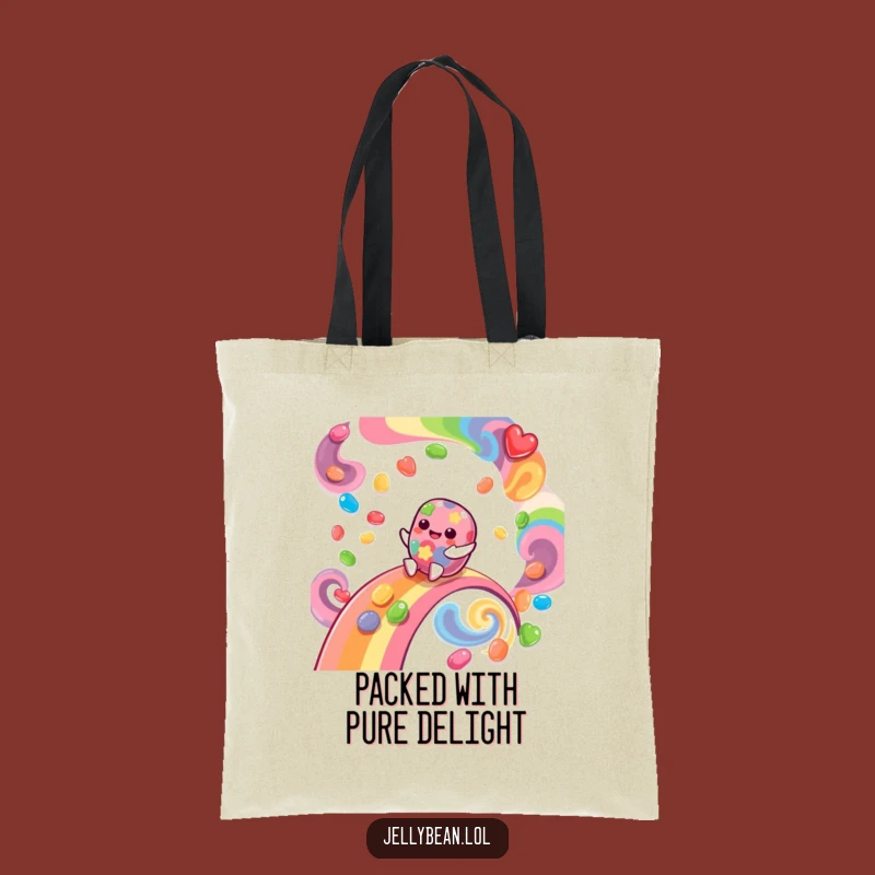 Funny Jelly Bean Rainbow Tote Bag: Carry Your Fun and Flavors!