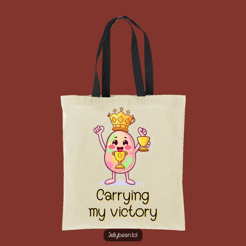 Funny Jelly Bean Winner Tote Bag: Trophy Holder Accessory, Perfect Funny Gift!
