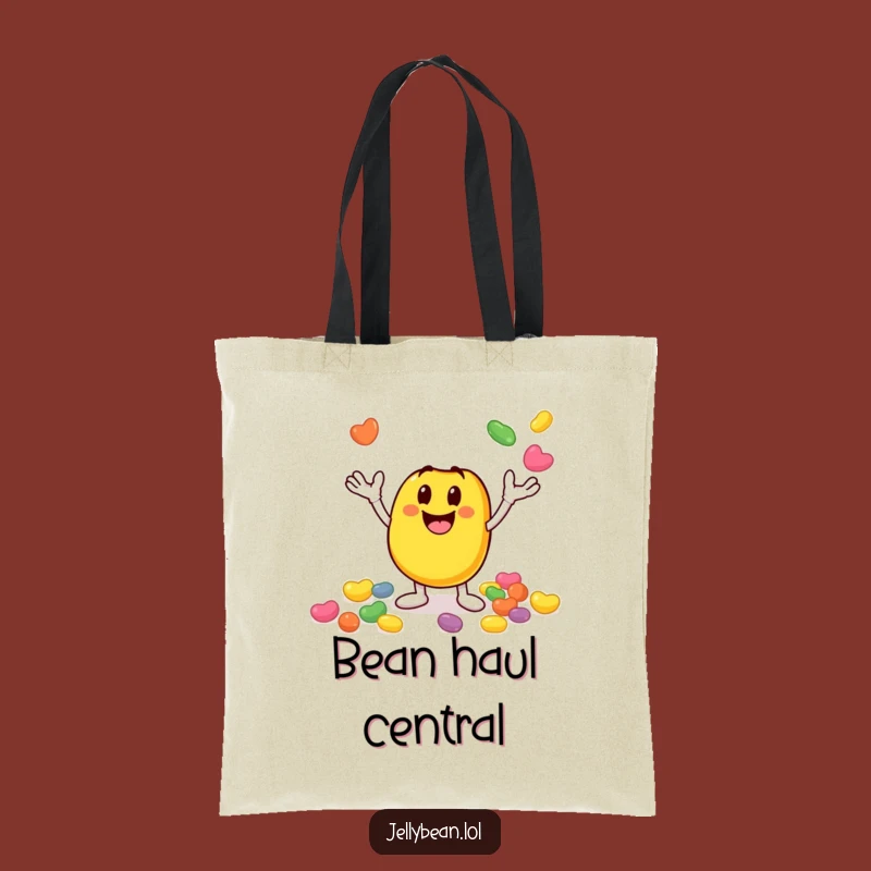 Funny Juggling Jelly Bean Tote Bag: Carry Fun with This Energetic Character