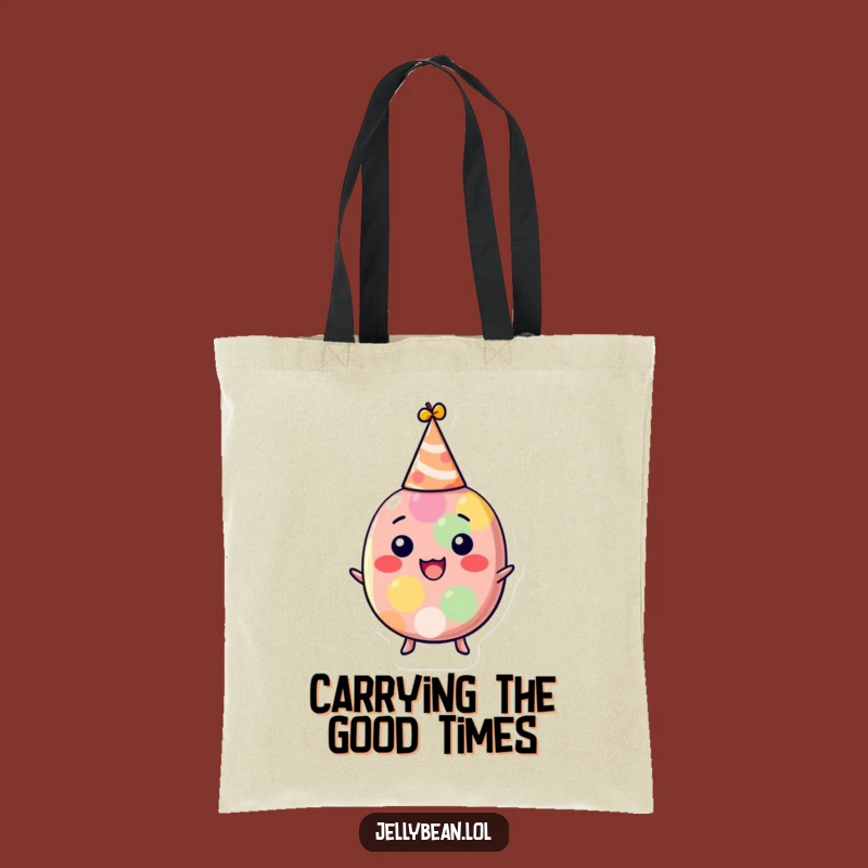 Funny Party Jelly Bean Tote Bag: Delighted Character Hat for Shopping, Perfect Funny Gift