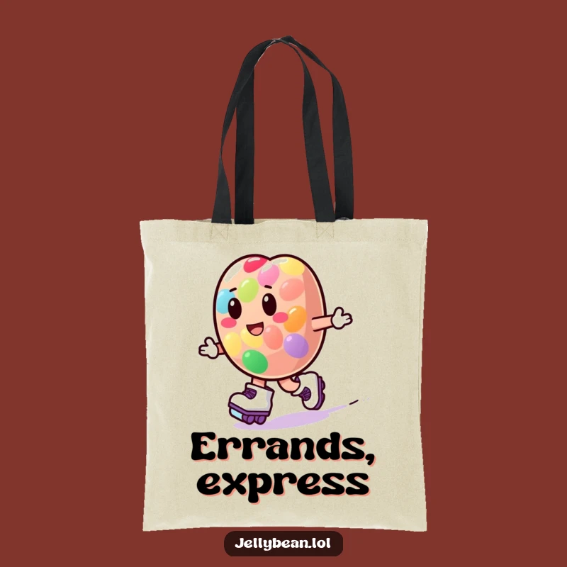 Funny Roller Skate Jelly Bean Tote Bag: Carry Your Fun on the Go