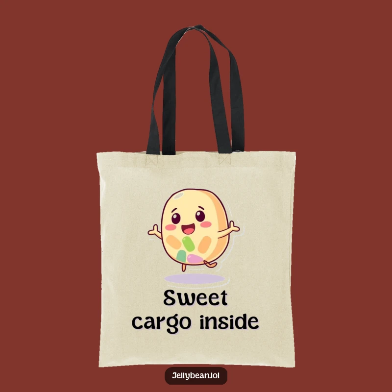 Funny Jelly Bean Tote Bag: Happy Bouncing Candy Carrier, Great Gift